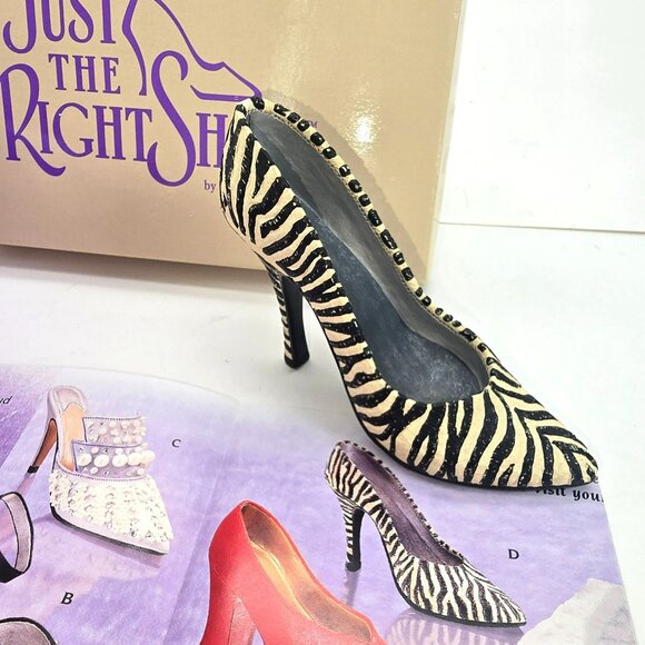 Seremgeti Just The Right Shoe Raine Zebra Stiletto Shoe Miniature Figurine PR603 - Picture 3 of 10